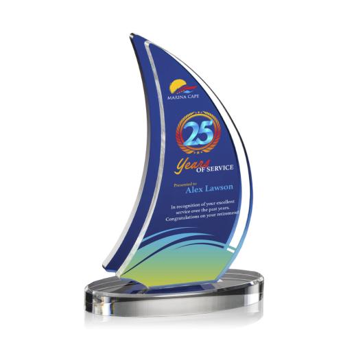 Corporate Awards - Acrylic Awards - Matsuda Full Color Sail Acrylic Award