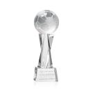 Soccer Ball Clear on Grafton Base Spheres Crystal Award