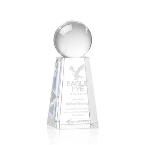 Corporate Awards - Sports Awards - Baseball Awards - Baseball Spheres on Novita Base Crystal Award