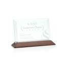 Embassy Jade/Walnut (Horiz) Rectangle Glass Award