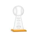 Edenwood Baseball Amber Obelisk Crystal Award