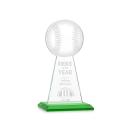 Edenwood Baseball Green Obelisk Crystal Award