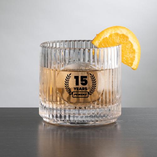 Corporate Recognition Gifts - Etched Barware - Dillard OTR - Imprinted