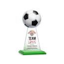 Edenwood Soccer Full Color Green Obelisk Crystal Award