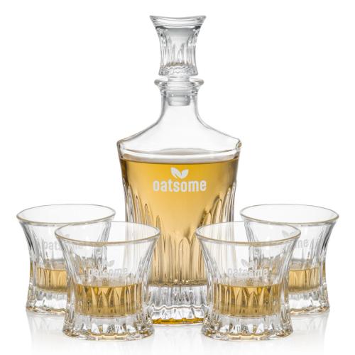 Corporate Recognition Gifts - Etched Barware - Langstaff Decanter Set