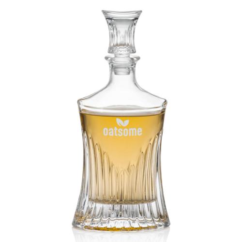 Corporate Recognition Gifts - Etched Barware - Langstaff Decanter & Lid