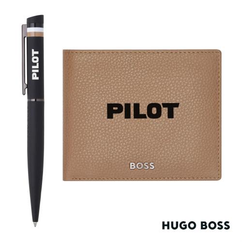 Corporate Recognition Gifts - Executive Gifts - Hugo Boss® Ballpoint Pen & Money Holder Set