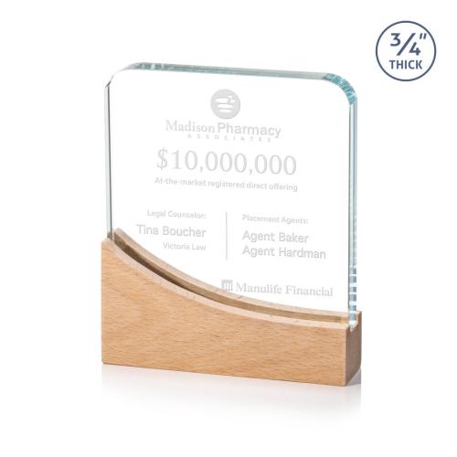 Corporate Awards - Modern Awards - Cadott Rectangle Wood Award