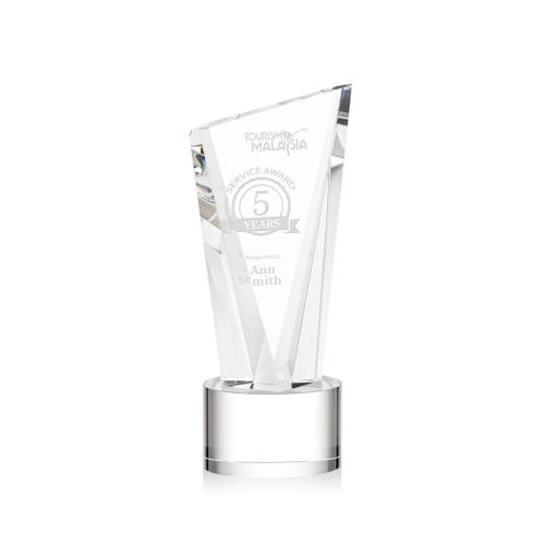 Corporate Awards - Sales Awards - Plymouth Clear on Marvel Base Peak Crystal Award