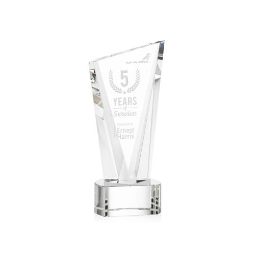 Corporate Awards - Sales Awards - Plymouth Clear on Paragon Base Peak Crystal Award