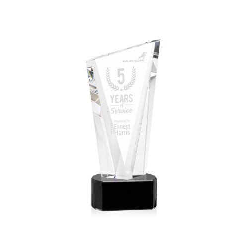 Corporate Awards - Sales Awards - Plymouth Black on Paragon Base Peak Crystal Award