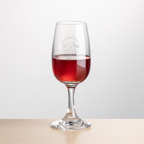 Corporate Recognition Gifts - Etched Barware - Wine Glasses - Carlton Sherry/Port - Deep Etch