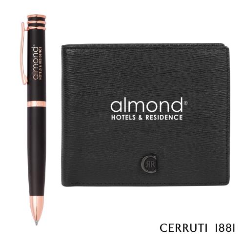 Corporate Recognition Gifts - Executive Gifts - Cerruti 1881&reg; Bond Card Wallet & Austin Ballpoint Pen Set