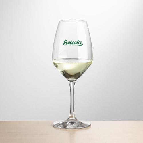 Corporate Recognition Gifts - Etched Barware - Wine Glasses - Santiago Wine - Imprinted