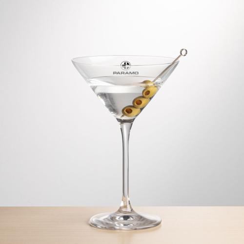 Corporate Recognition Gifts - Etched Barware - Santiago Martini - Imprinted