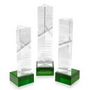 Oakham Green on Hancock Base Obelisk Crystal Award