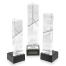 Oakham Black on Hancock Base Obelisk Crystal Award