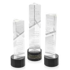 Oakham Black on Marvel Base Obelisk Crystal Award - Crystal Awards