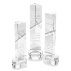 Oakham Clear on Paragon Base Obelisk Crystal Award - Crystal Awards