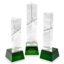 Oakham Green on Robson Base Obelisk Crystal Award