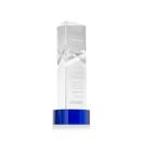 Oakham Blue on Stanrich Blue Obelisk Crystal Award