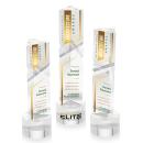 Oakham Full Color Clear on Marvel Base Obelisk Crystal Award