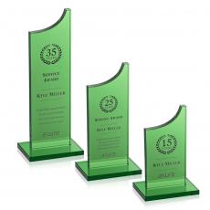 Employee Gifts - Berrattini Green Peak Crystal Award