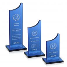 Employee Gifts - Berrattini Blue Peak Crystal Award
