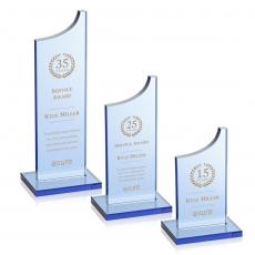 Employee Gifts - Berrattini Sky Blue Peak Crystal Award