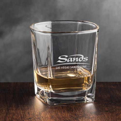 Corporate Recognition Gifts - Etched Barware - Arcadia Whiskey Taster - Deep Etch