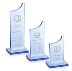 Berrattini Sky Blue Peak Crystal Award - Sales Awards