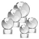 Globe Clear on Paragon Base Spheres Crystal Award