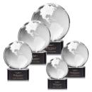 Globe Black on Paragon Base Spheres Crystal Award