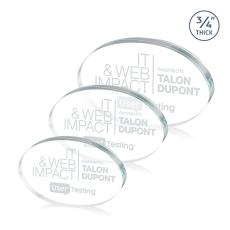 Baldus Oval Clear Circle Crystal Award - Corporate Recognition Gifts