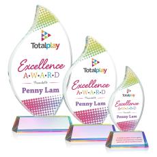 Odessy Vividprint Prismatic on Newhaven Flame Crystal Award - Crystal Flame Awards