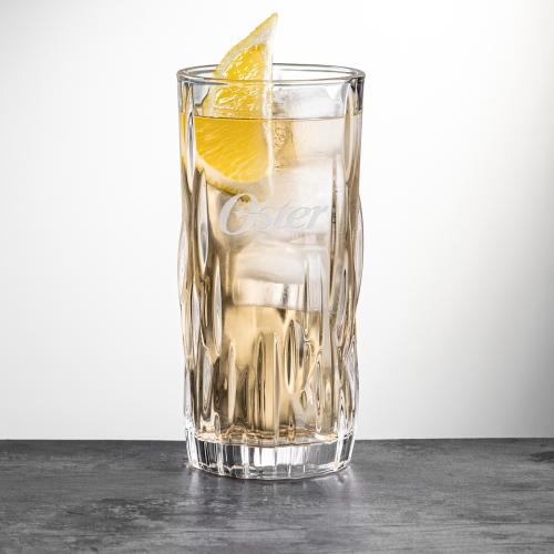 Corporate Recognition Gifts - Etched Barware - Newport Hiball - Deep Etch