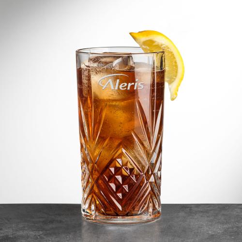 Corporate Recognition Gifts - Etched Barware - Brinkley Hiball - Deep Etch