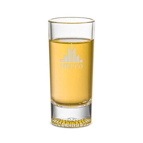 Corporate Recognition Gifts - Etched Barware - Romford Shot Glass - Deep Etch