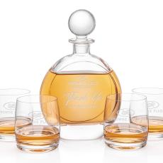 Bonello Decanter & Valemount Set - Etched Barware