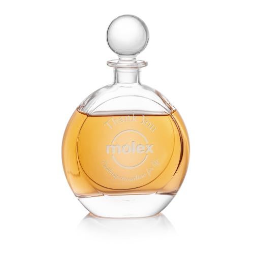 Corporate Recognition Gifts - Etched Barware - Bonello Round Decanter