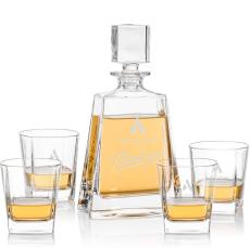 Arcadia Decanter Set - Etched Barware