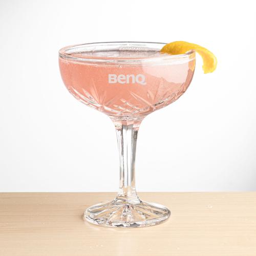Corporate Recognition Gifts - Etched Barware - Brinkley Cocktail Coupe - 6oz
