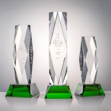President Green on Base Crystal Award - Colored Glass Awards