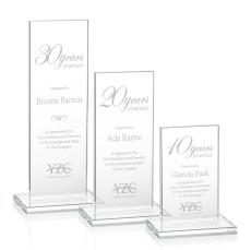 Heathrow Clear Rectangle Crystal Award - Crystal Awards