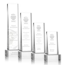 Milnerton Clear on Base Obelisk Crystal Award - Sales Awards