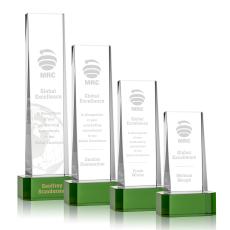 Milnerton Green on Base Obelisk Crystal Award - Sales Awards