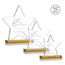 Employee Gifts - Chippendale Amber Star Crystal Award