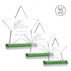 Employee Gifts - Chippendale Green Star Crystal Award