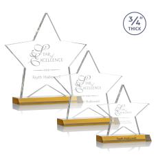 Chippendale Amber Star Crystal Award - Service Awards