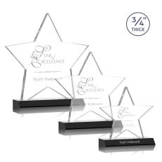Chippendale Black Star Crystal Award - Service Awards